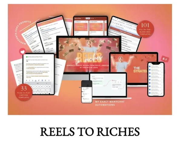 Virginia De Assis – Reels To Riches | Instagram Reels Growth Masterclass Learn to grow your brand and income using Instagram Reels with Virginia De Assis' Reels To Riches course. Perfect for creators, coaches, and entrepreneurs.