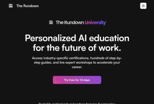 Rowan Cheung – The AI Rundown University | Master AI Trends Join The AI Rundown University by Rowan Cheung to master AI tools, trends, and strategies for success in the age of artificial intelligence.